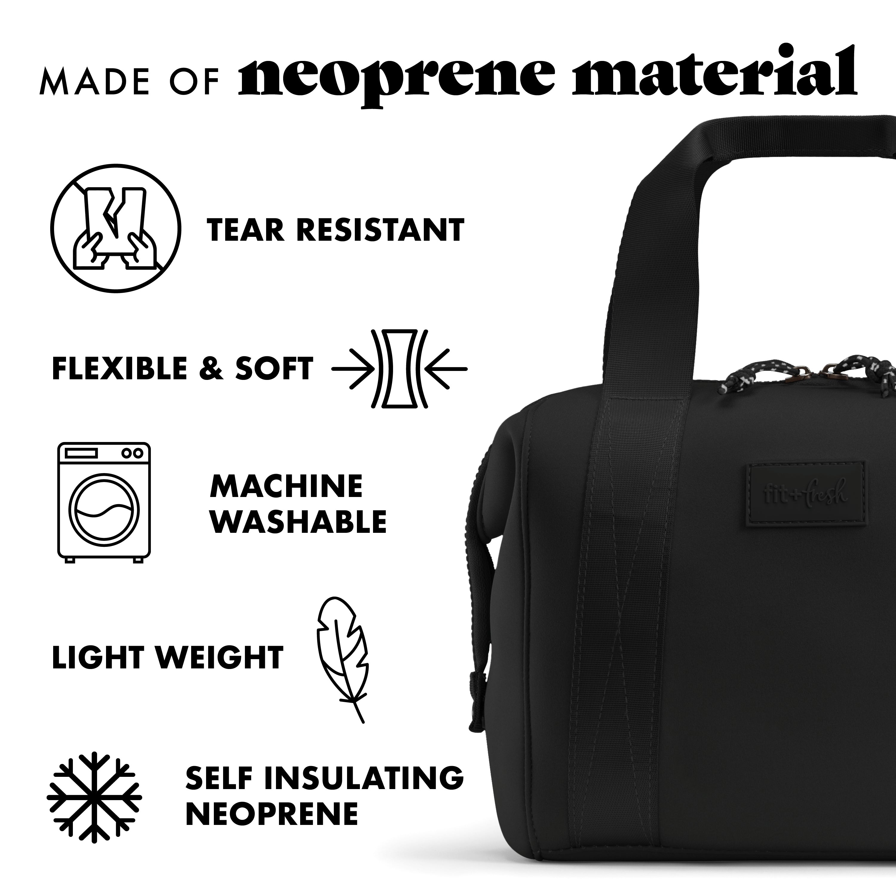 fit-fresh-remi-neoprene-lunch-bag-with-lunch-kit-black image 4