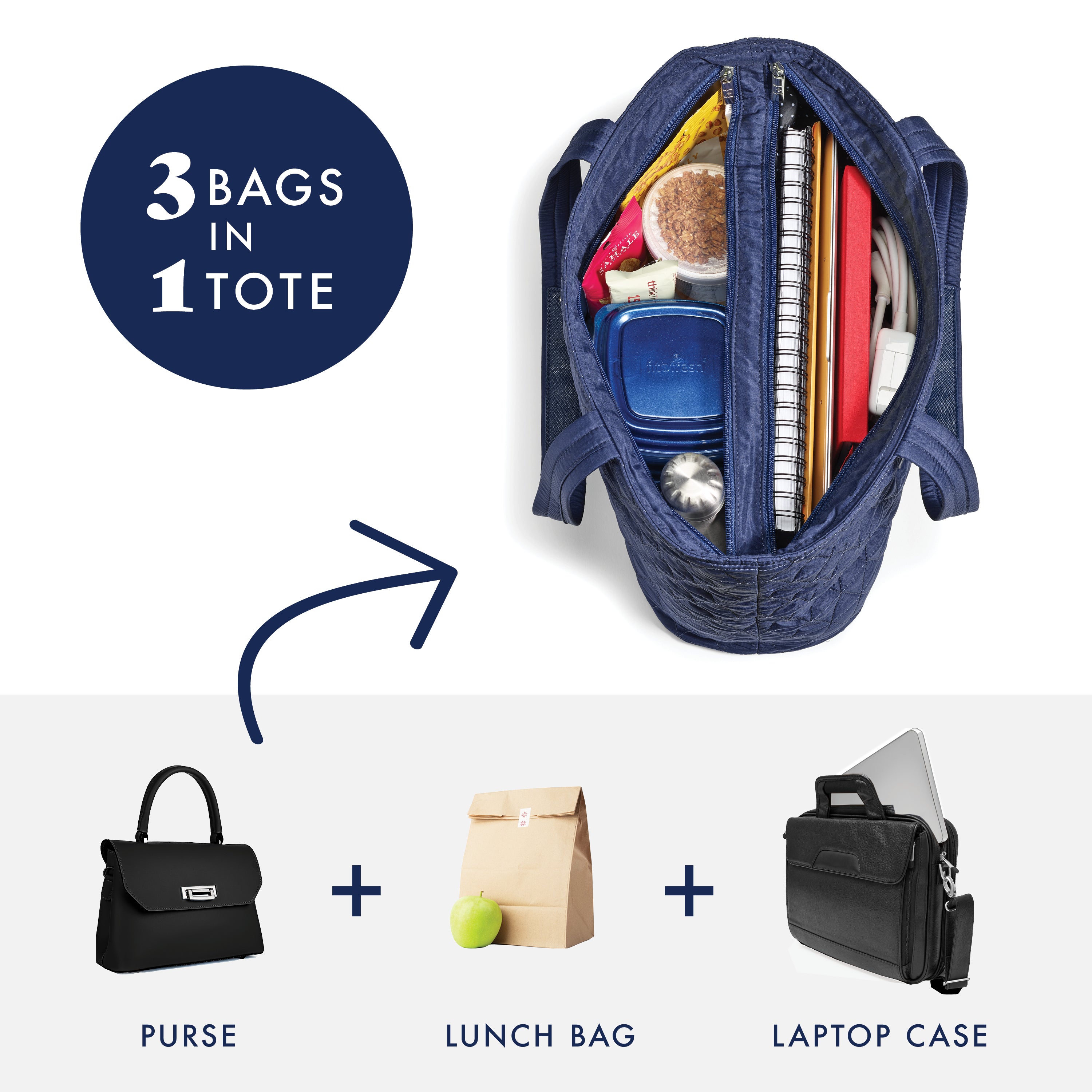 fit-fresh-metro-tote-2-in-1-work-lunch-bag-insulated-lunch-pocket-laptop-tote-fo image 4