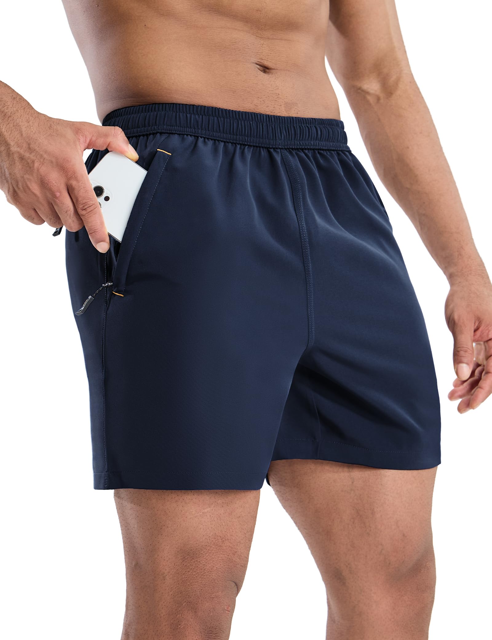 mier-sprintdry-5-men-s-running-shorts-recycled-stretch-athletic-shorts-with-line image 6