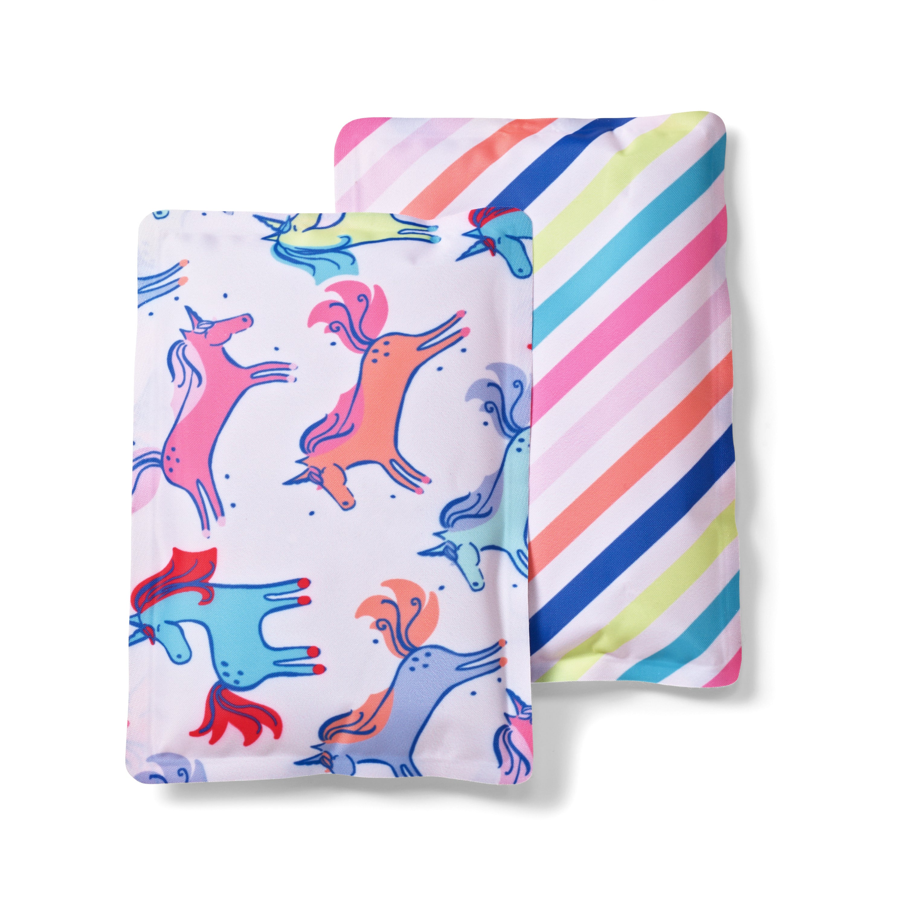 fit-fresh-cool-coolers-soft-ice-packs-unicorn-stripes-set-of-2-reusable-flexible image 1