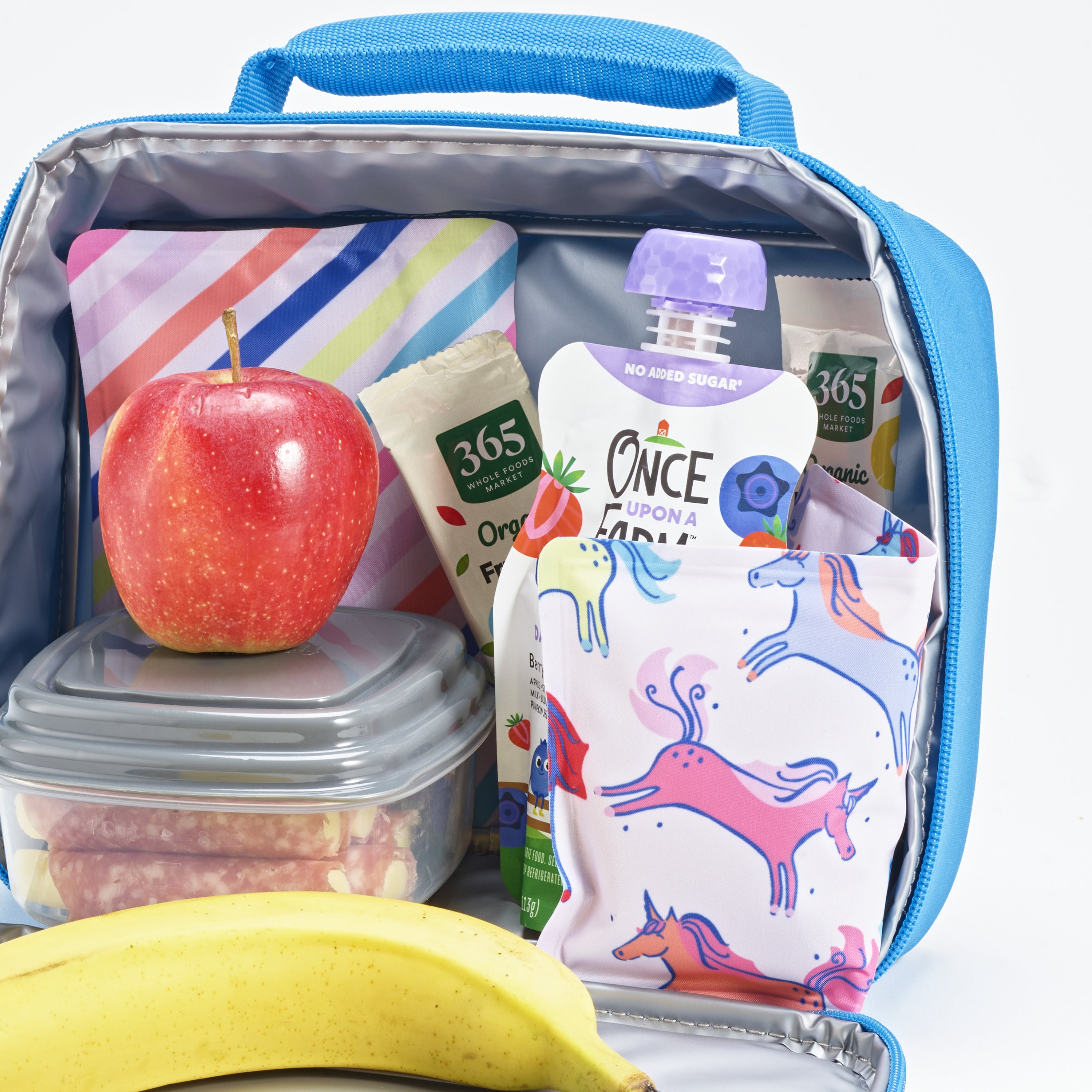 fit-fresh-cool-coolers-soft-ice-packs-unicorn-stripes-set-of-2-reusable-flexible image 2