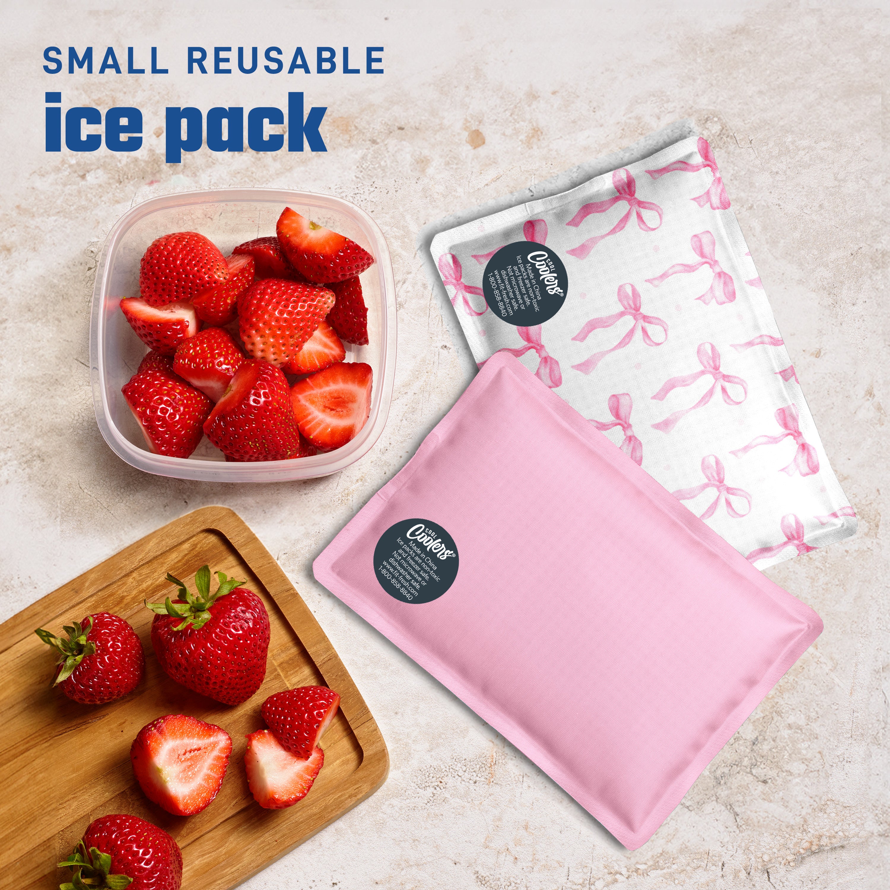 fit-fresh-cool-coolers-soft-ice-packs-pink-bows-2-pack-flexible-reusable-lunch-b image 6