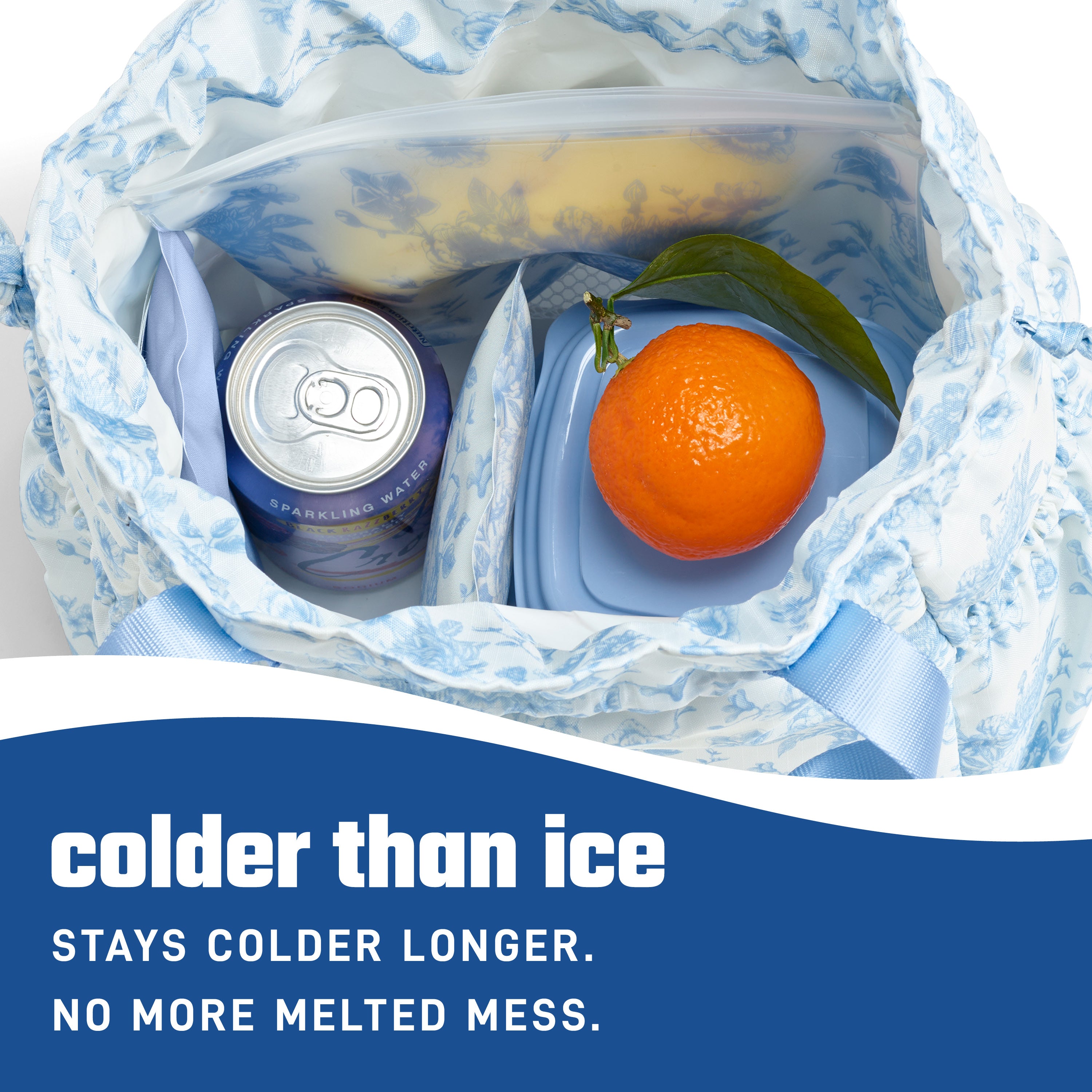fit-fresh-cool-coolers-soft-ice-packs-2-pack-cornflower-blue-floral-toile-reusab image 2