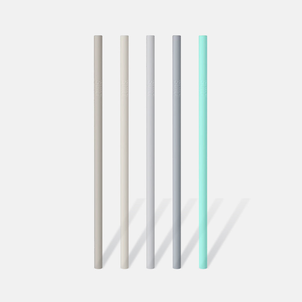 built-silicone-straw-set-with-cleaner-5-pack-bpa-free-reusable-straws-dishwasher image 3