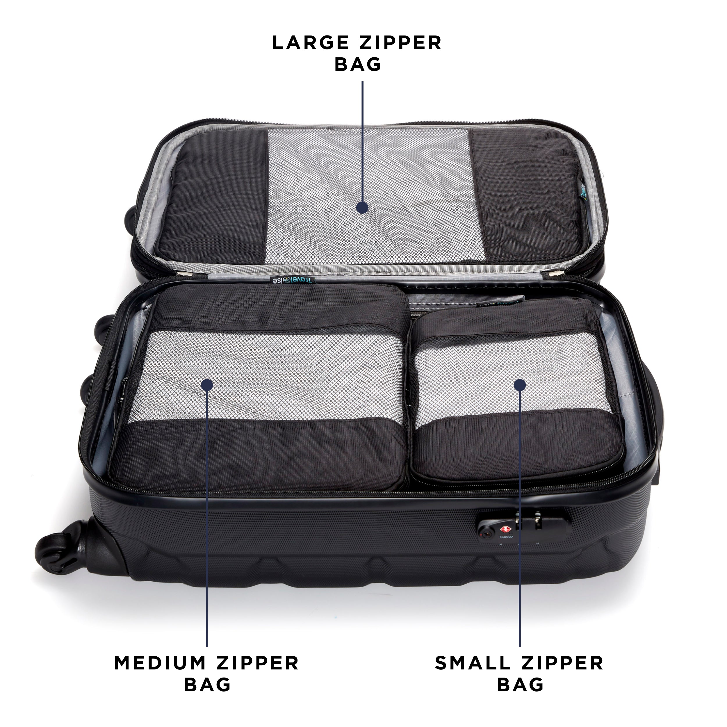 built-travelwise-packing-cubes-5-piece-set-durable-lightweight-nylon-luggage-org image 2
