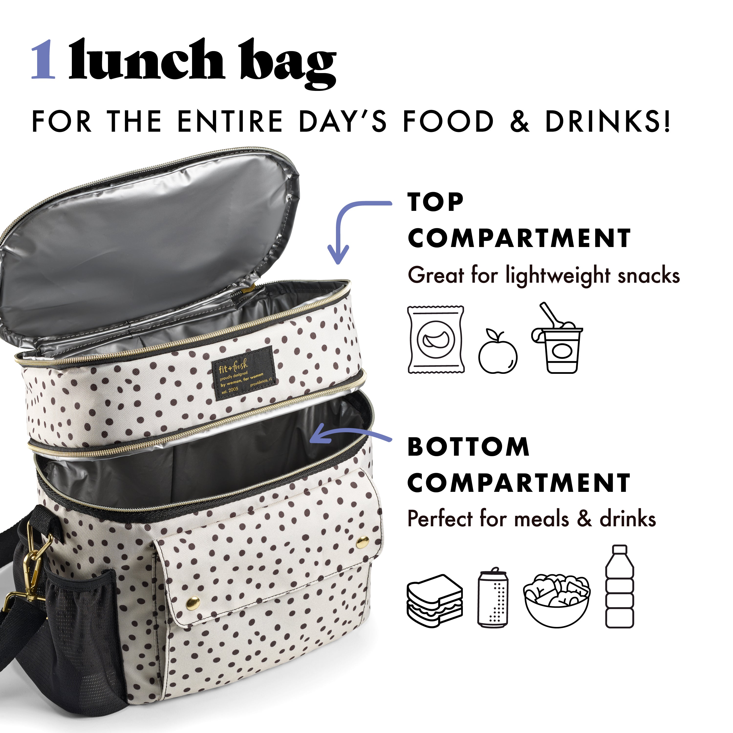 fit-fresh-westminster-dual-compartment-insulated-lunch-bag-with-lunch-kit-2-matc image 5