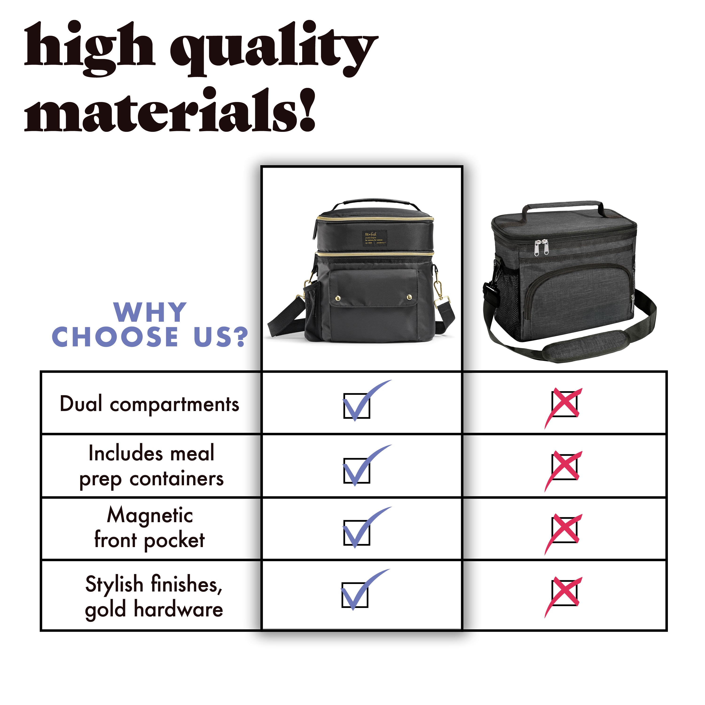 fit-fresh-westminster-dual-compartment-lunch-bag-with-lunch-kit-black-insulated- image 8