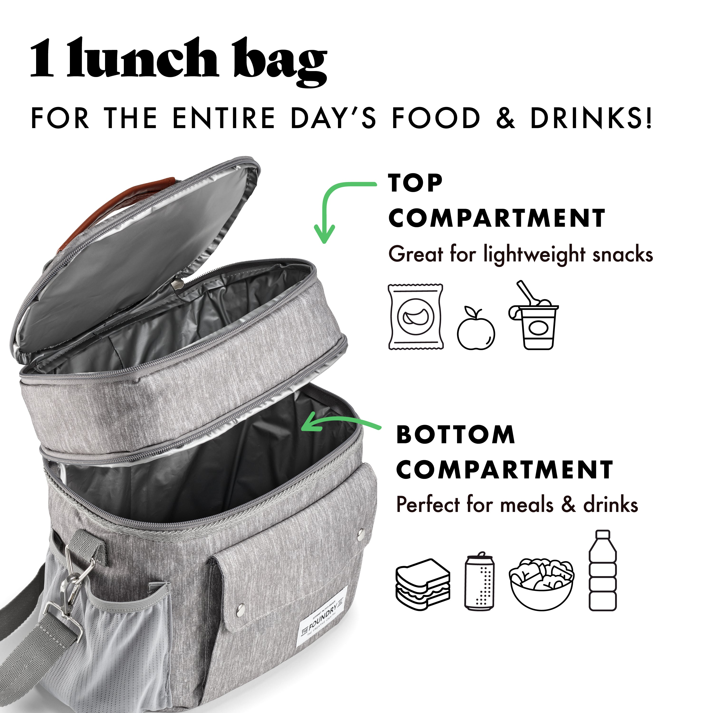 fit-fresh-westminster-dual-compartment-lunch-bag-with-lunch-kit-steel image 5