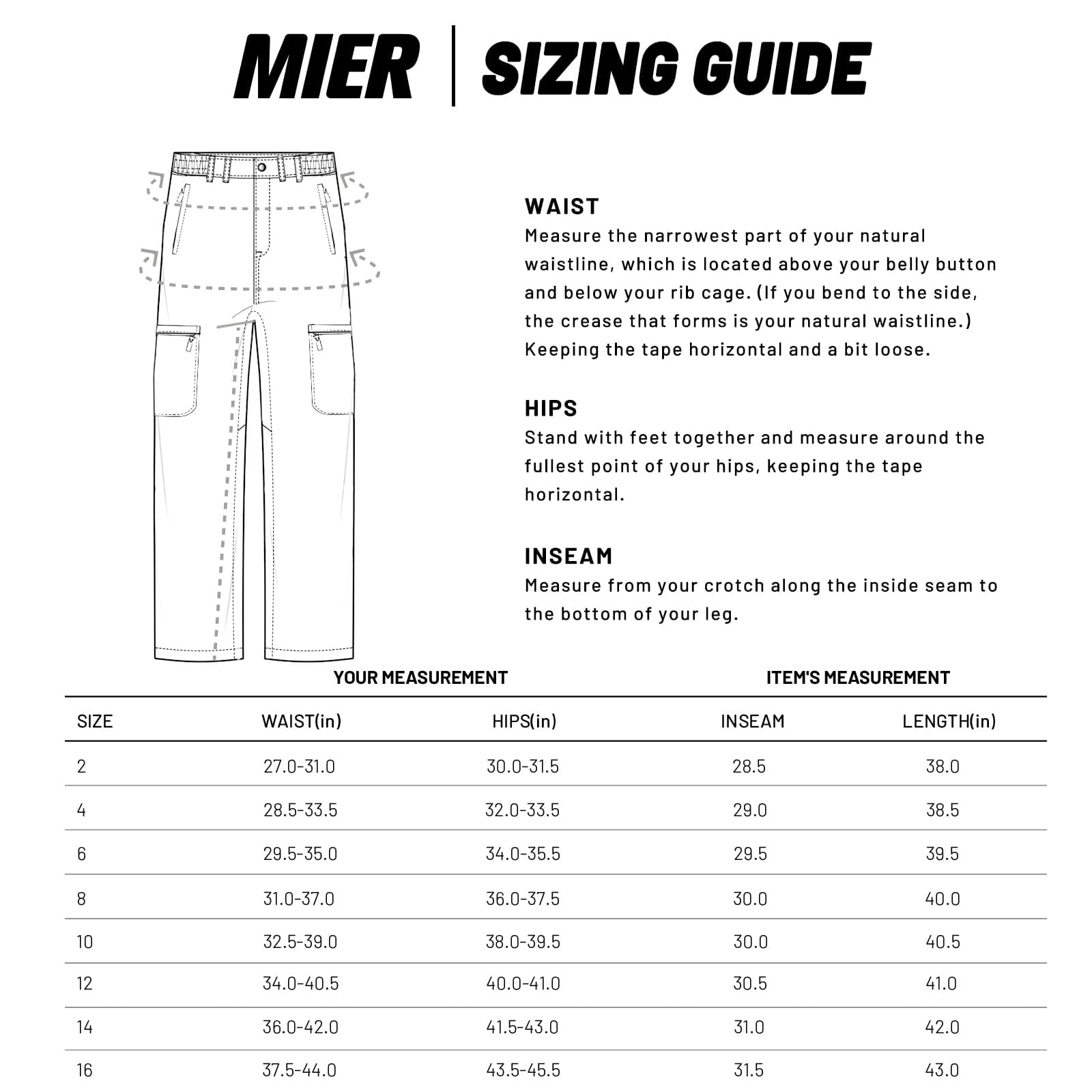 mier-tek-trek-women-s-quick-dry-lightweight-cargo-hiking-pants image 8
