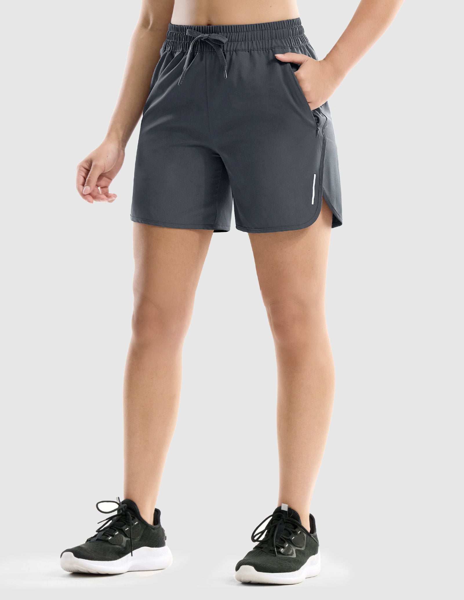 mier-women-s-sprintdry-5-inch-performance-utility-running-shorts-with-2-zipper-p image 4