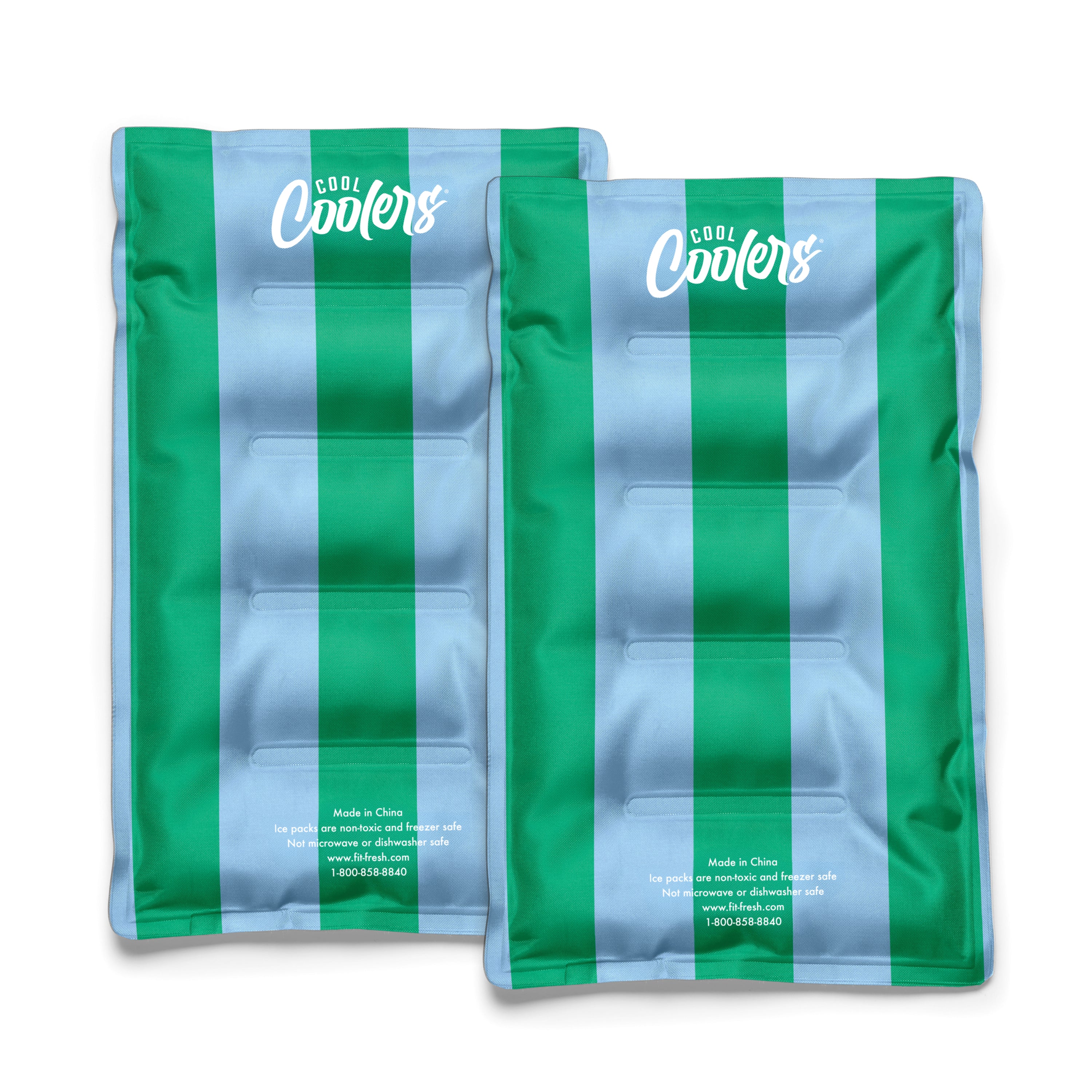 fit-fresh-cool-coolers-xl-soft-ice-packs-coastal-cabana-stripe-2-pack-flexible-r image 1