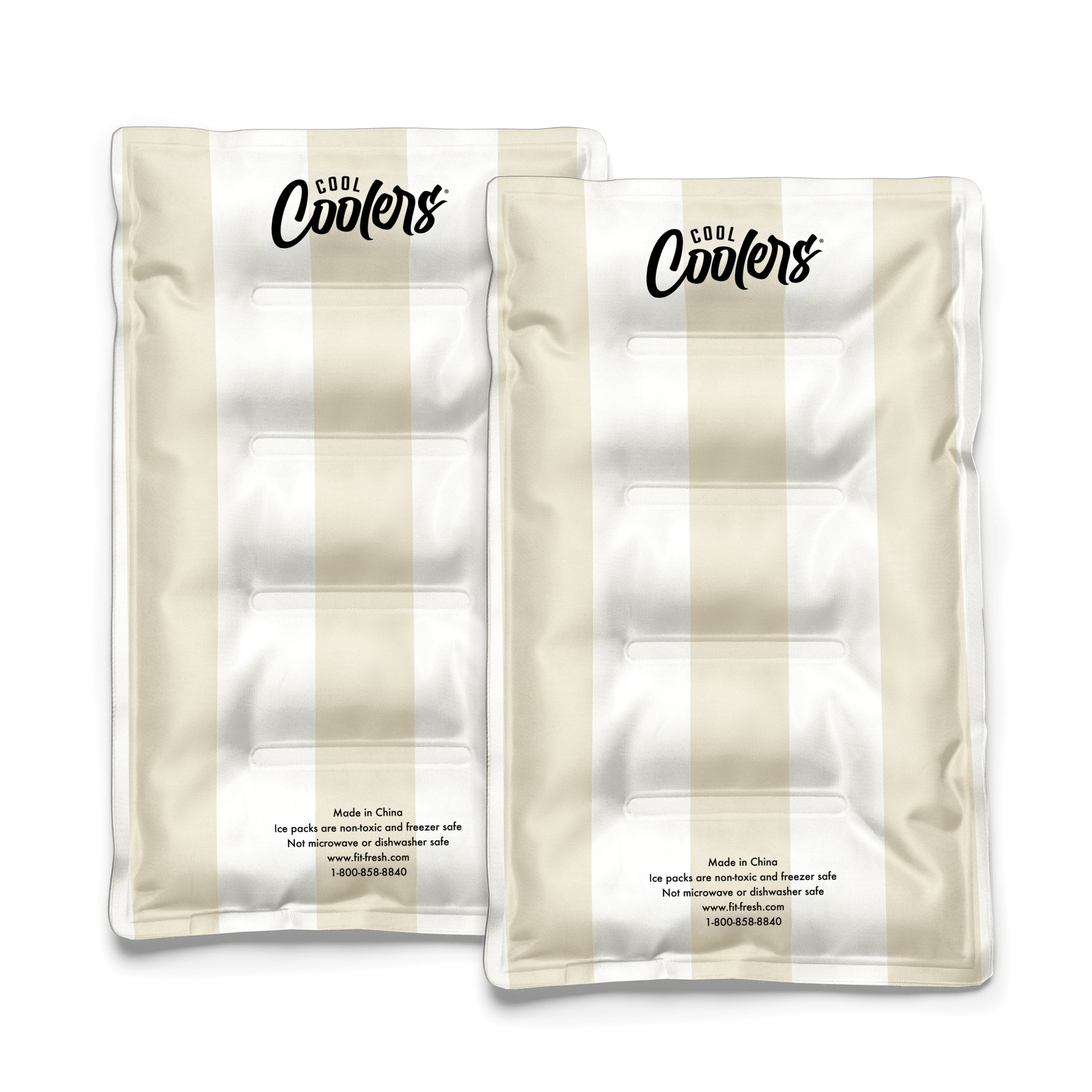 fit-fresh-cool-coolers-xl-soft-ice-packs-2-pack-pina-colada-cabana-stripe-reusab image 1