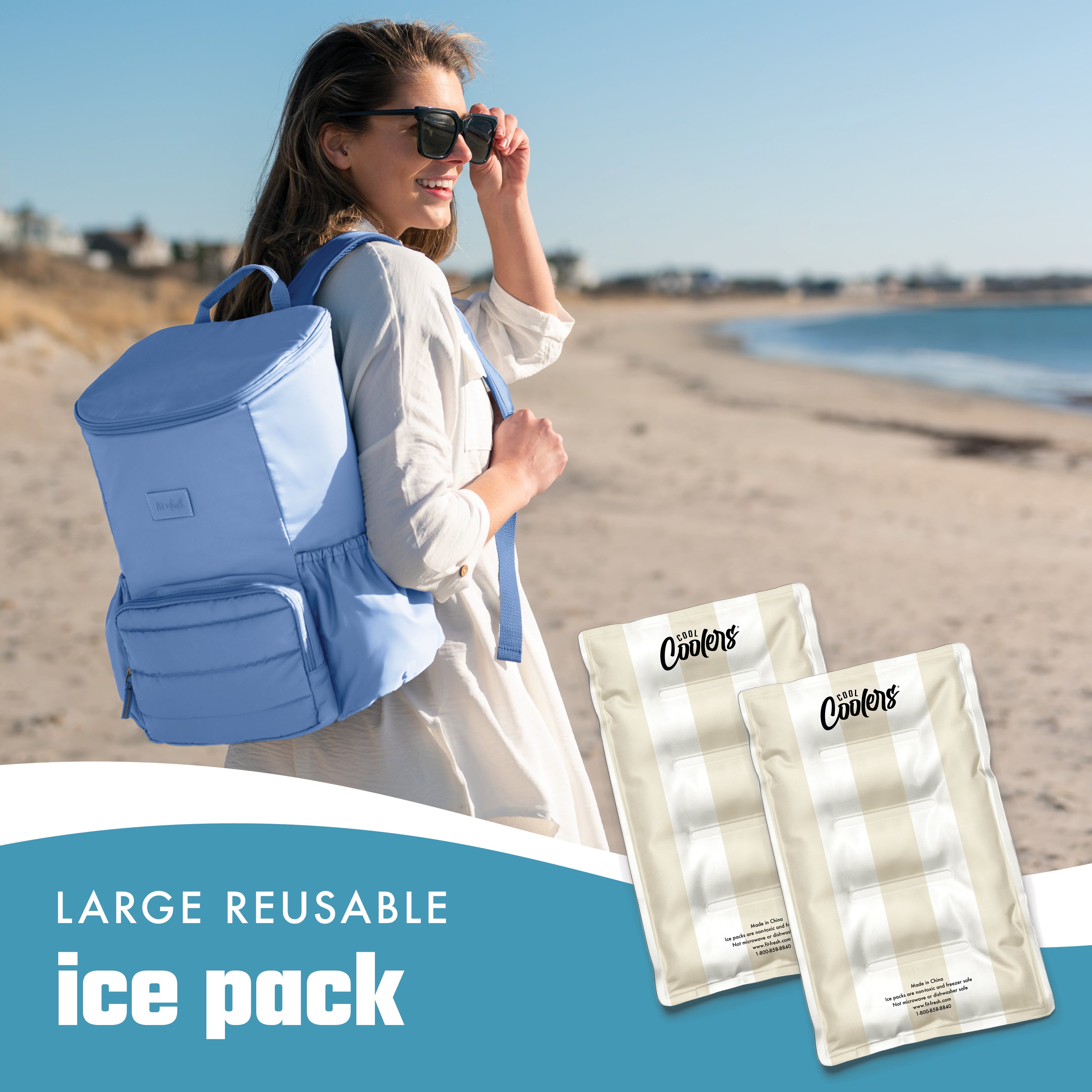 fit-fresh-cool-coolers-xl-soft-ice-packs-2-pack-pina-colada-cabana-stripe-reusab image 6