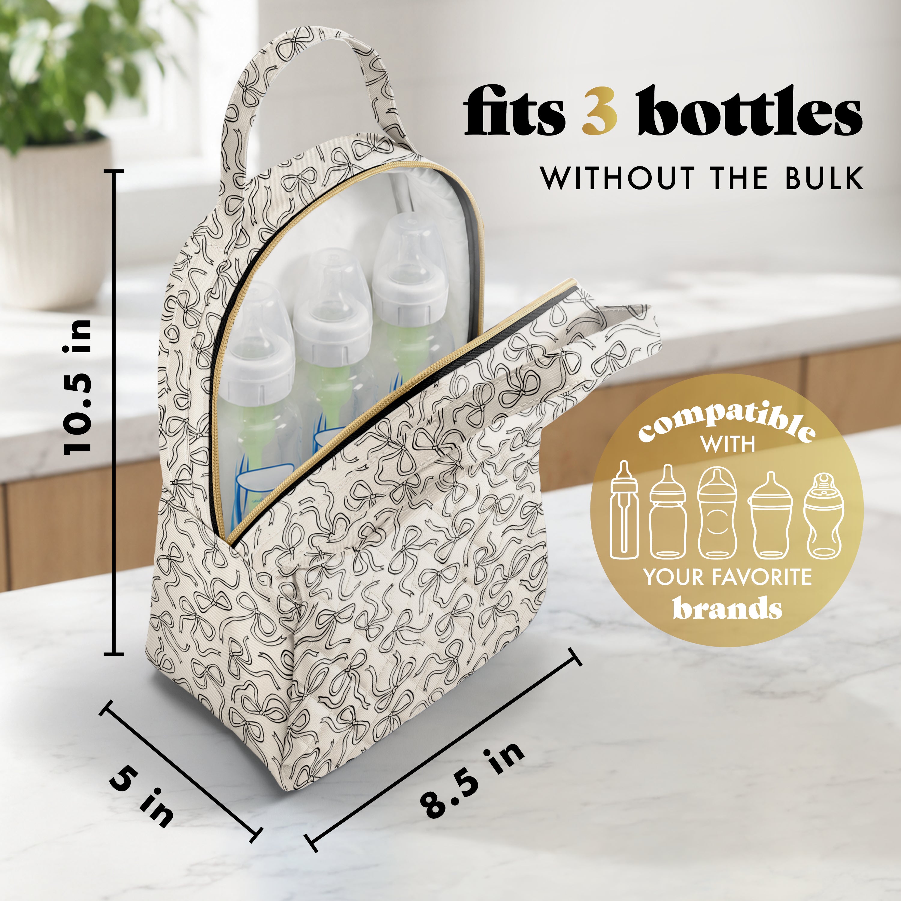 fit-fresh-bottle-beyond-insulated-baby-bottle-cooler-bag-sketched-bows-fits-3-bo image 3